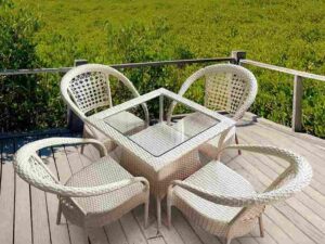 Four seater outdoor lawn chair