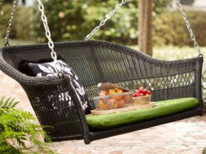 Wicker Swing in Brown & Brown Colour,