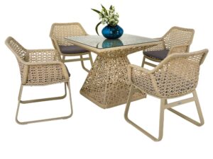 four seater outdoor lawn chair set