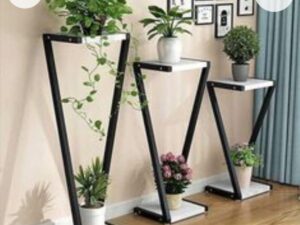 stylish flower pot stand set stainless steel FSS-003