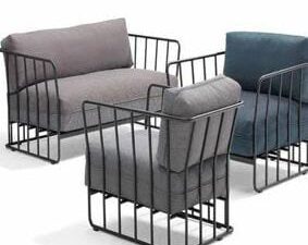 stainless steel five seater sofa set