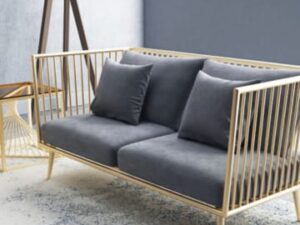 stainless steel two seater sofa set