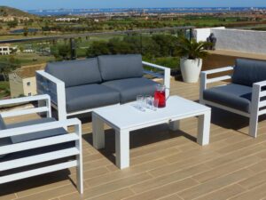 wood four seater sofa set  with table