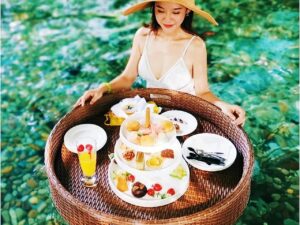 Round White 100×20cm Portable Floating Pool Tray